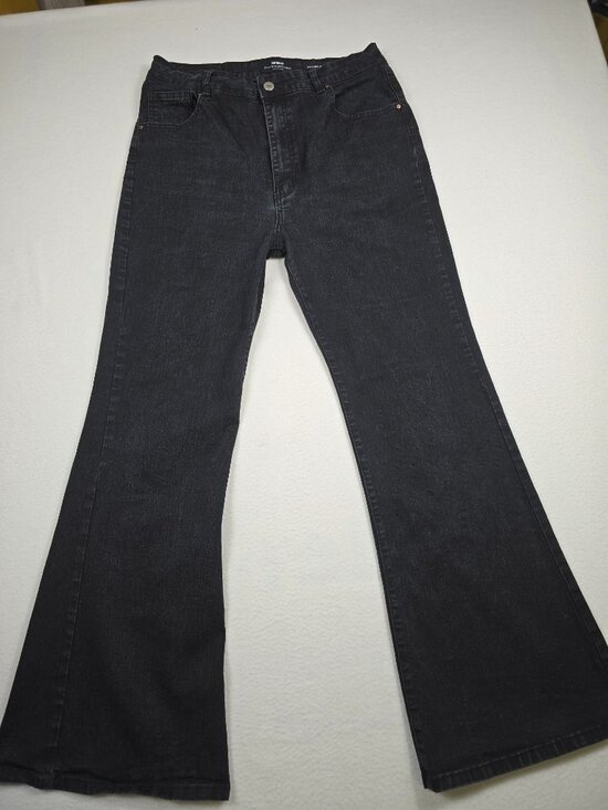 Cotton On Denim - Cotton On Original Flare Jeans Black Denim Size 12 Made With 10% Recycled Cotton